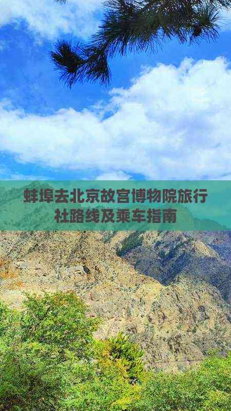 蚌埠出发游北京故宫 旅行社路线推荐、乘车指南与住宿服务全攻略